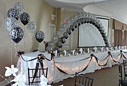 black and white wedding