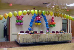 balloon arch as a backdrop