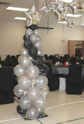 Black and White Balloon column