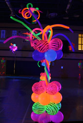 Neon balloon decor