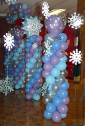 Winter Wonderland Balloon Columns