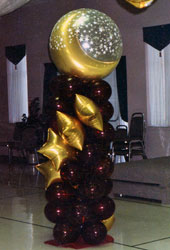 Moon and Stars Balloon column