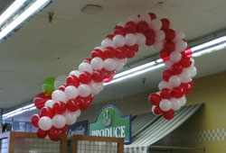 Candy Cane Christmas sculpture