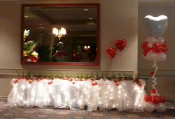 Organza cloud Gift table with Lighting