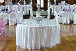 Table with champagne fountain