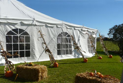 White Tent with Cathedral Windows