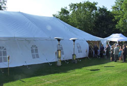 Tent Heaters outside tent