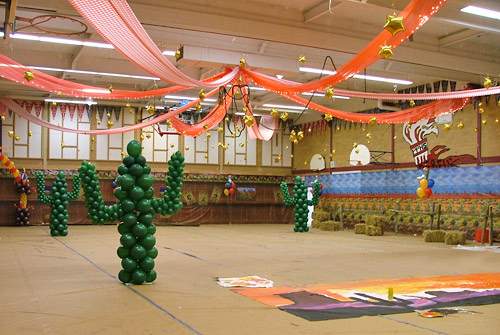 Western theme prom decor