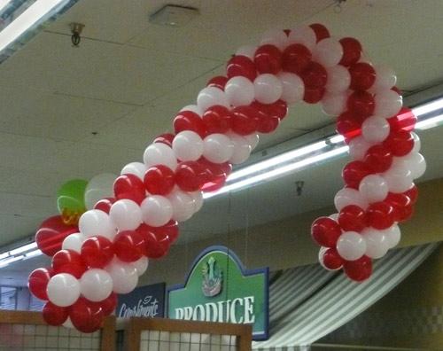 candy cane Christmas sculpture